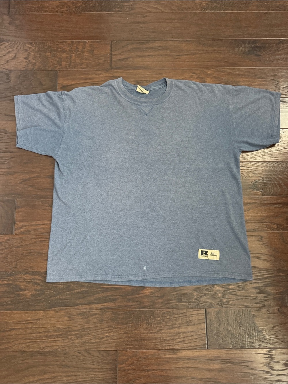 Russell Athletic Tee Men's XL Heather Blue Crewneck